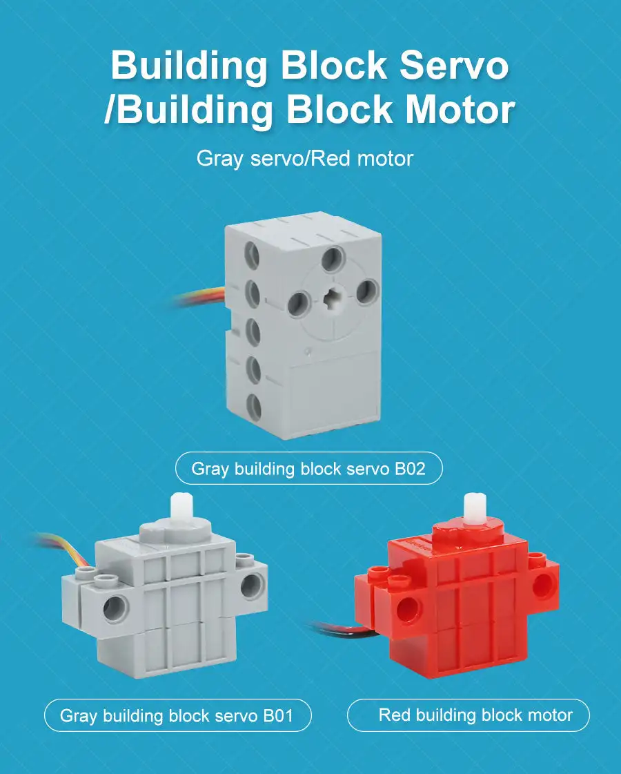 Servo y motor para proyectos de bloques de construcción