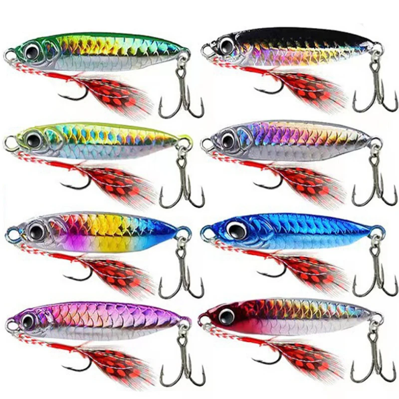 Ackibbik Cuchara de jigging plantilla fundida en metal agua salada - imagen 5
