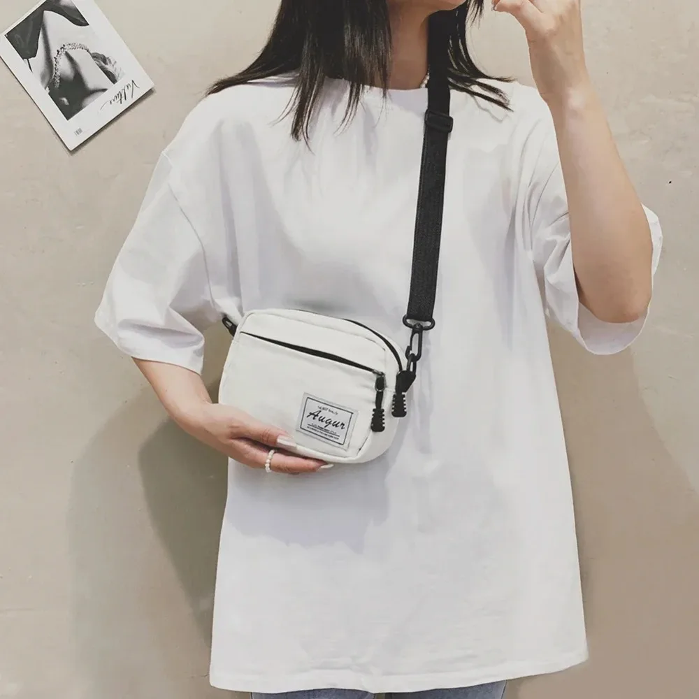 Bolso bandolera mini de lona con patchwork para teléfono - imagen 4