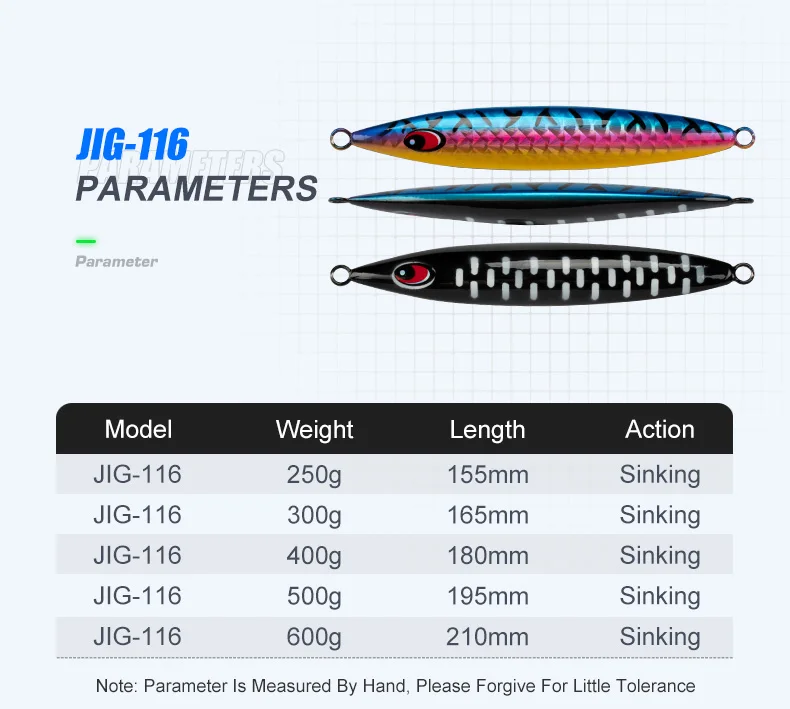 Diferentes pesos del set J116