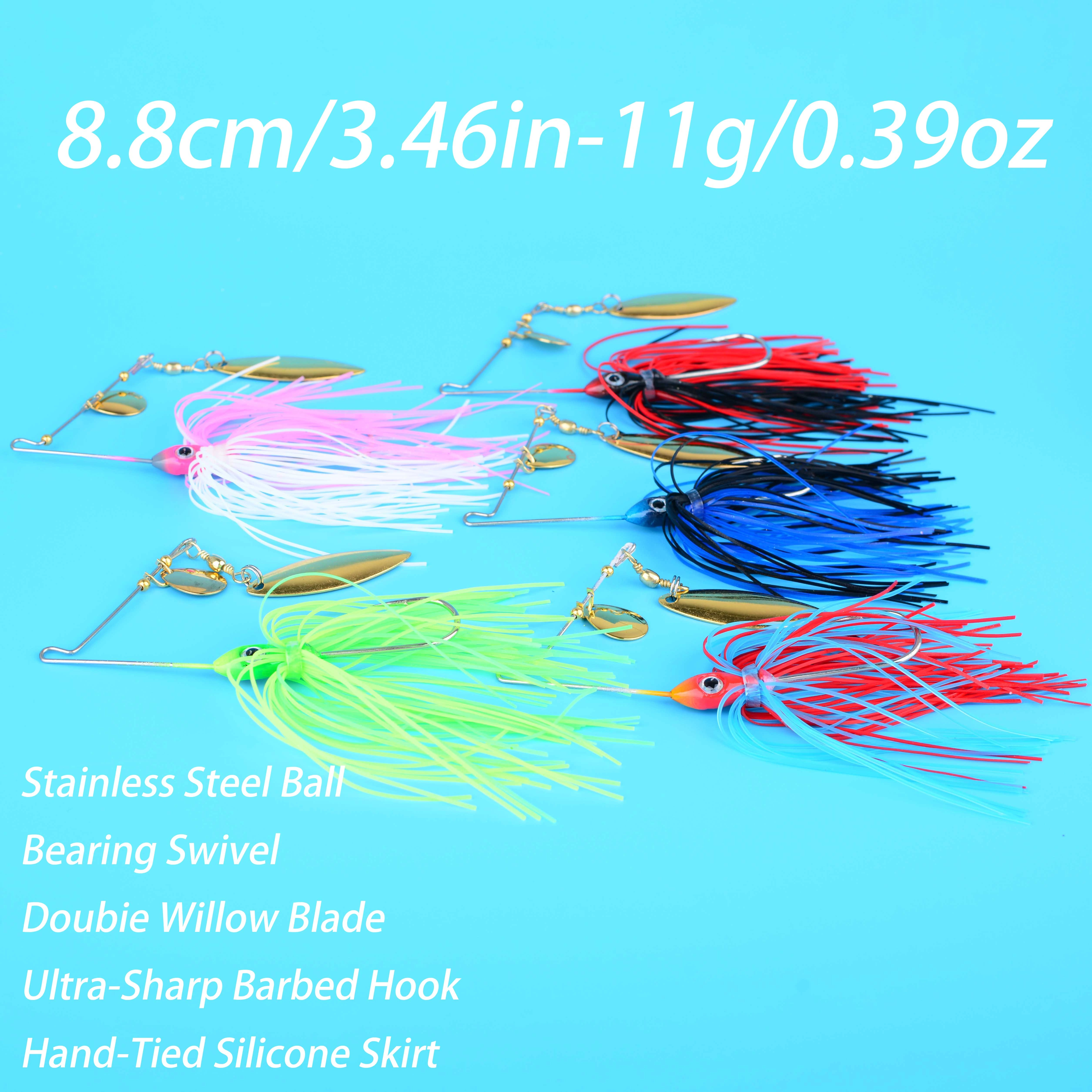 Spinnerbait para lucio de metal con lentejuelas y cuchara wobbler - imagen 5
