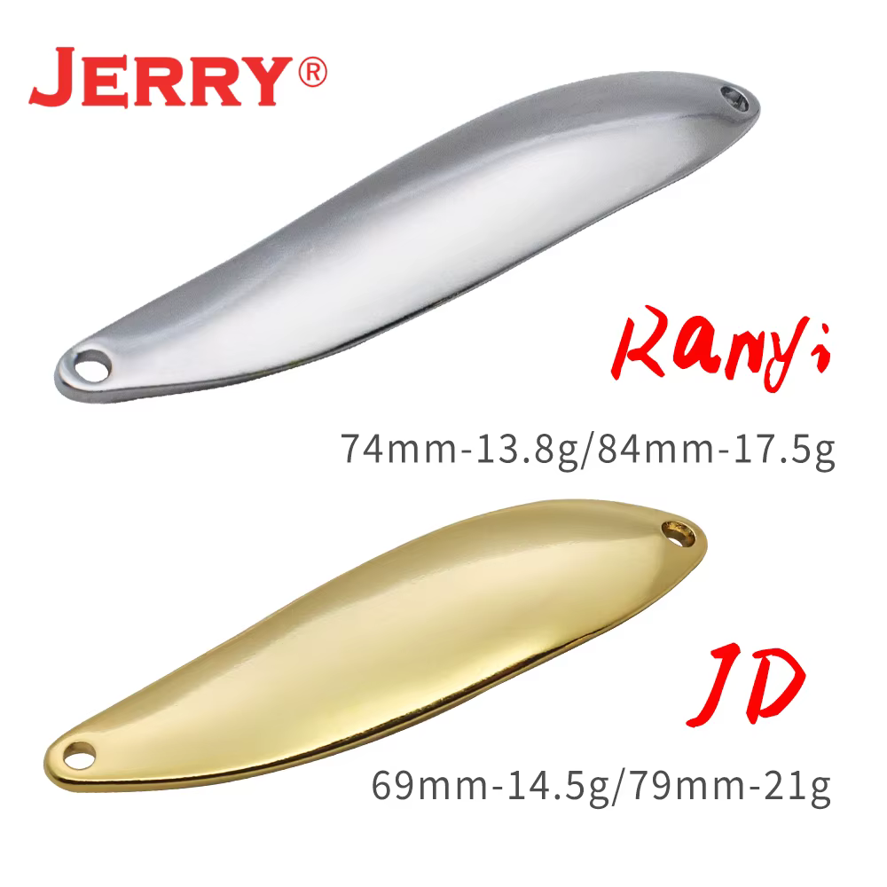 Jerry JD Cuchara de pesca sin pintar latón para lucio y zander