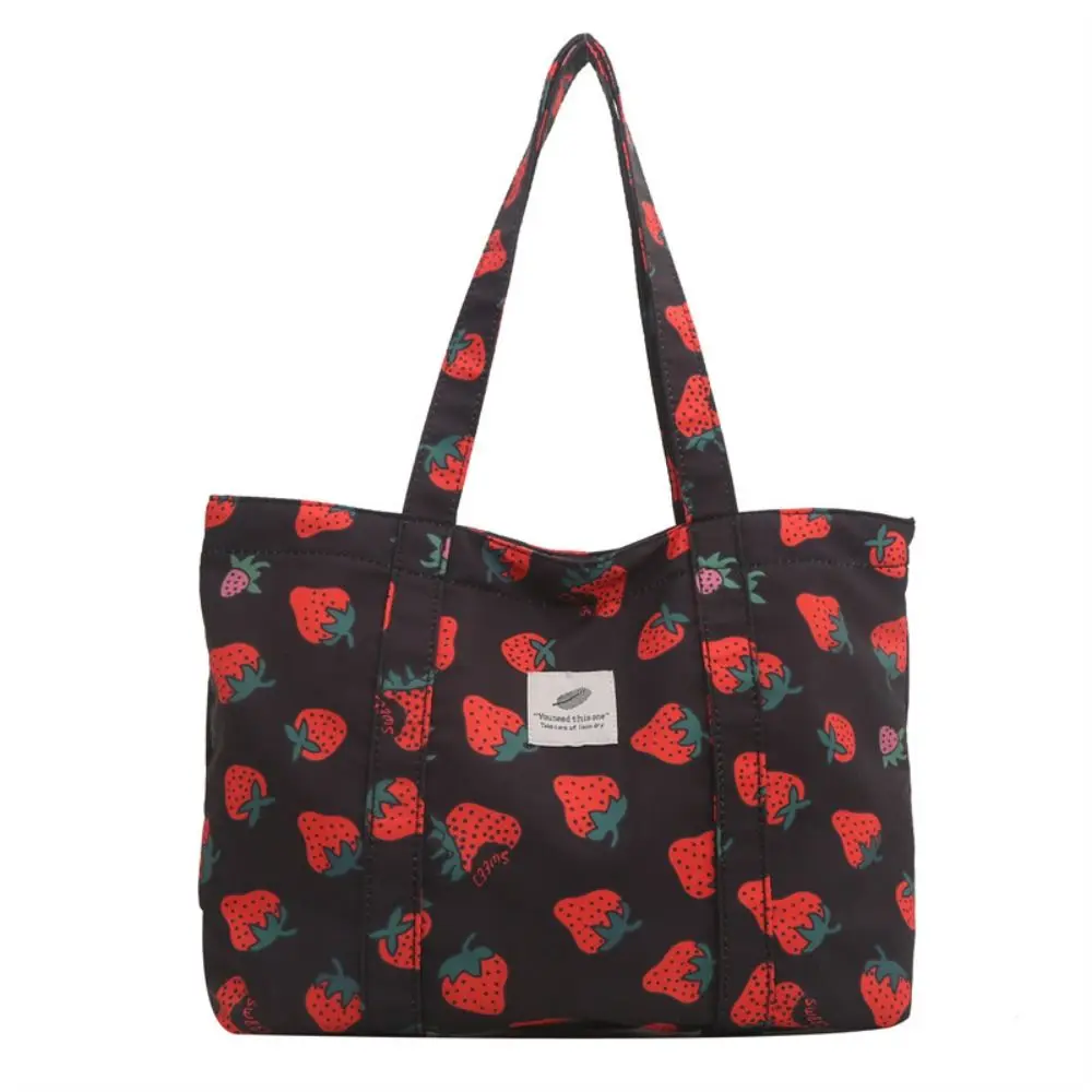 Bolsa de hombro casual estampado de fresas gran capacidad - imagen 3