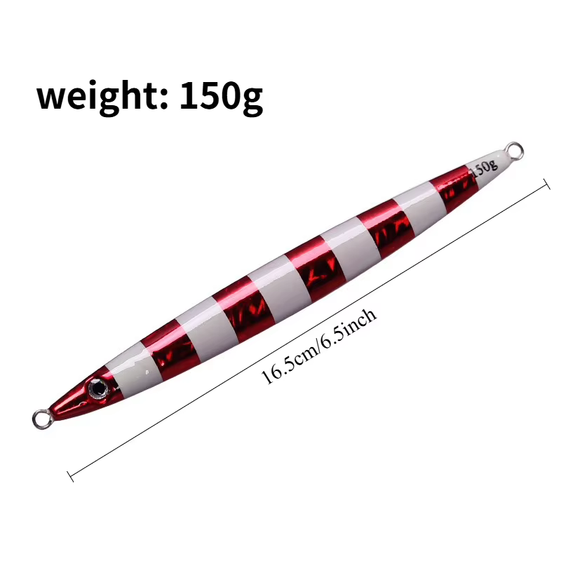 Jig Vertical Luminoso 100g con Rayas Láser para Embarcada - imagen 2