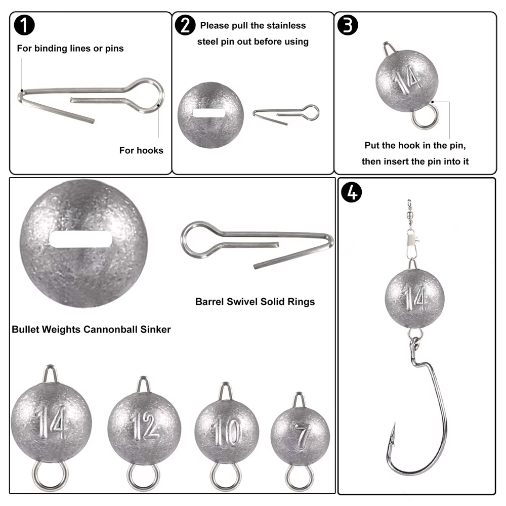 Anzuelos Jig Head Acero Inoxidable para Cebo Blando – Alfileres Centrado - imagen 4