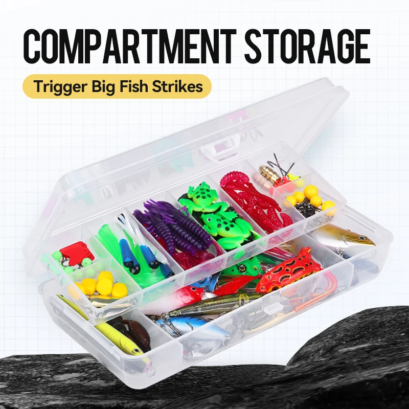 WEIHE señuelos de pesca con caja compartimentos para principiantes - imagen 5