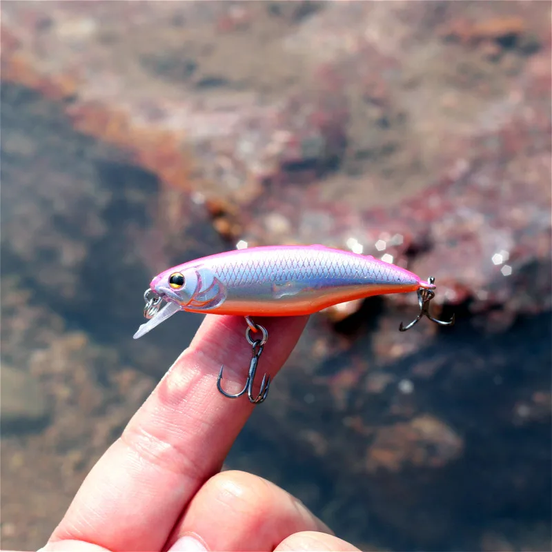 Crankbait Mini Minnow 3D para trucha y lubina con ojos reales - imagen 2