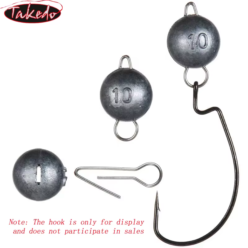 Plomos Drop Shot TAKEDO – Kit circular con anzuelo y clip rápido - imagen 3