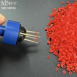 Bandas elásticas de cebo rojas y amarillas para pesca carpa