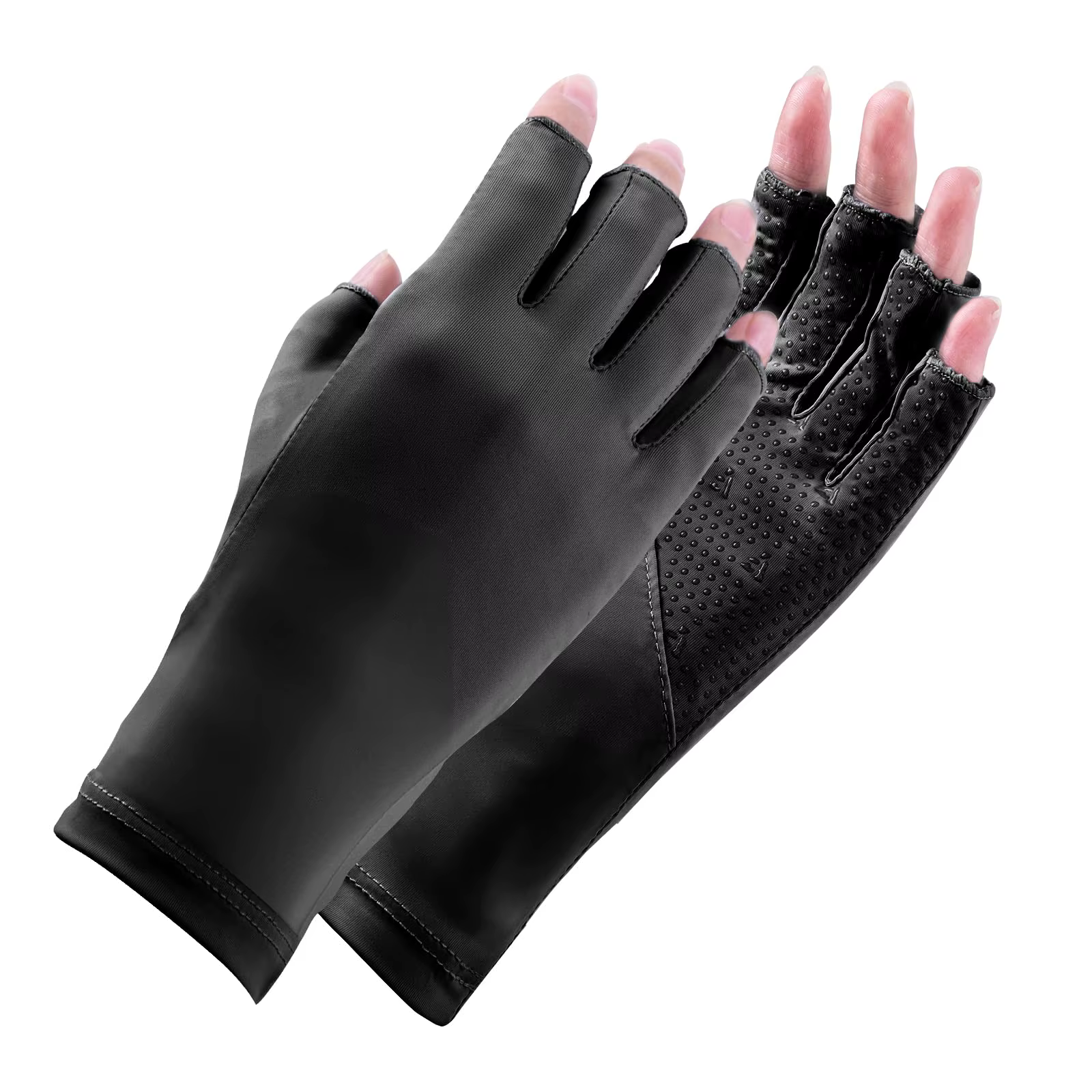 Guantes de pesca sin dedos UPF 50+ transpirables y antideslizantes