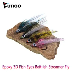 Bimoo 1 Epoxi 3D ojos de pez Señuelo minnow streamer para pesca