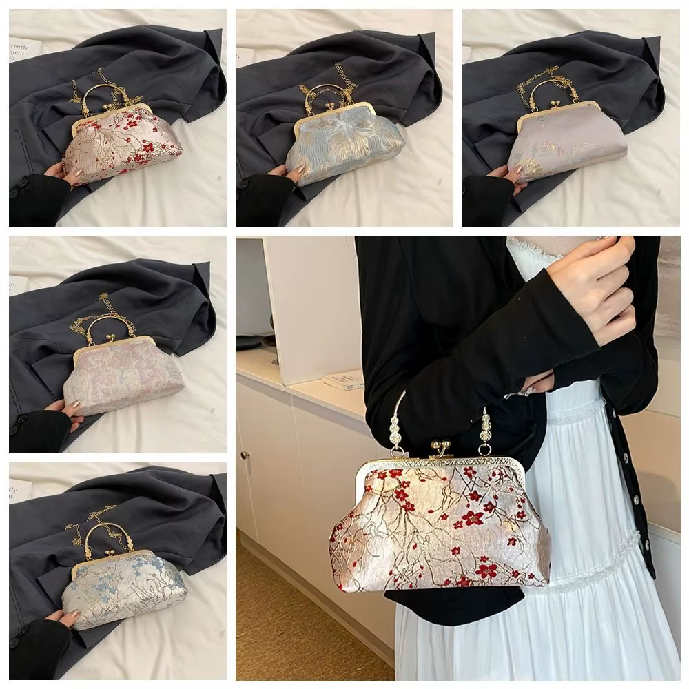 Bolso Bandolera de Seda Bordado Estilo Chino Retro para Mujer - imagen 3