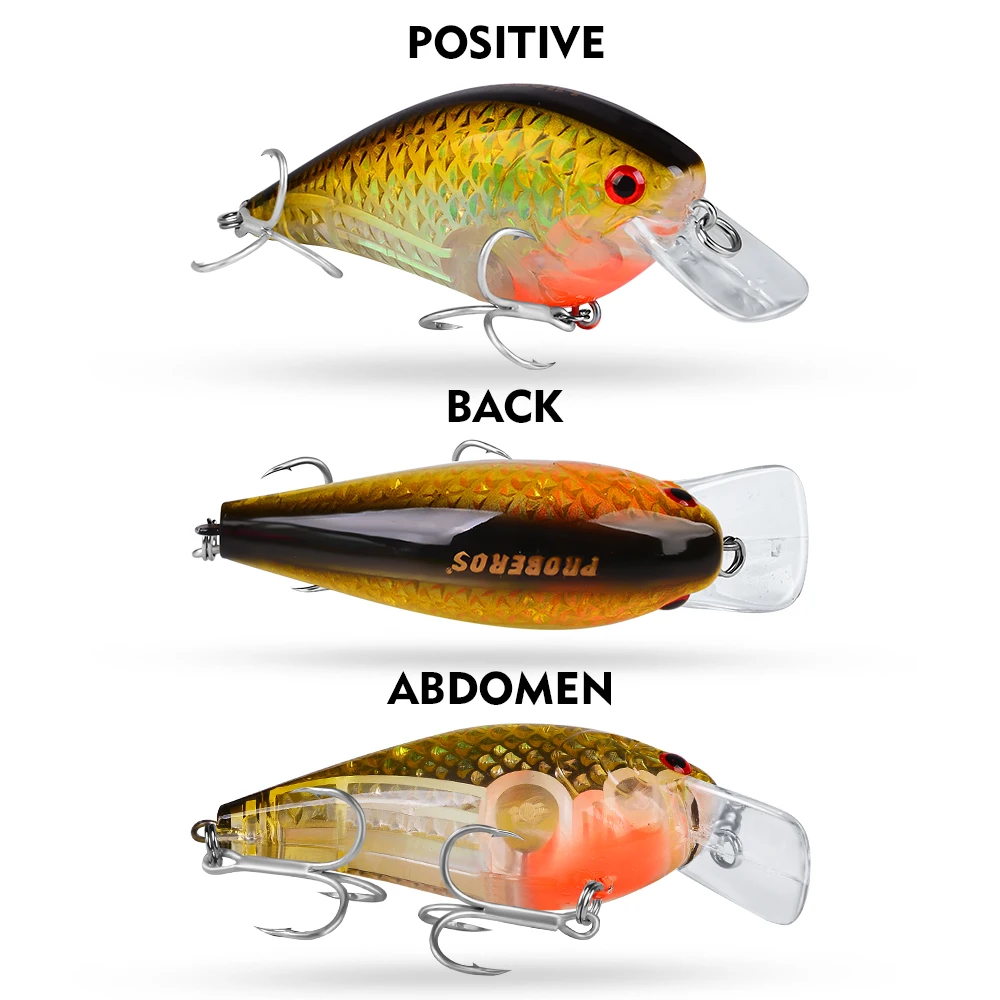 Proberos Wobbler Minnow Crankbait flotante para lucio - imagen 3