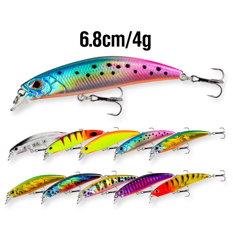Rozantea Minnow Wobbler Jerkbait Señuelo de pesca para depredador
