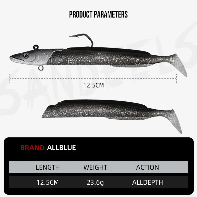 Allblue Sandeels 12,5 cm señuelo vibrante para agua salada - imagen 3
