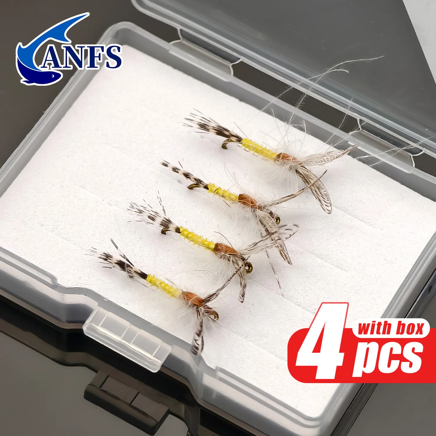 ANFS MayFlies moscas para pesca con mosca en caja seca para trucha