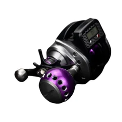 Carrete baitcasting de metal con pantalla digital para carpa