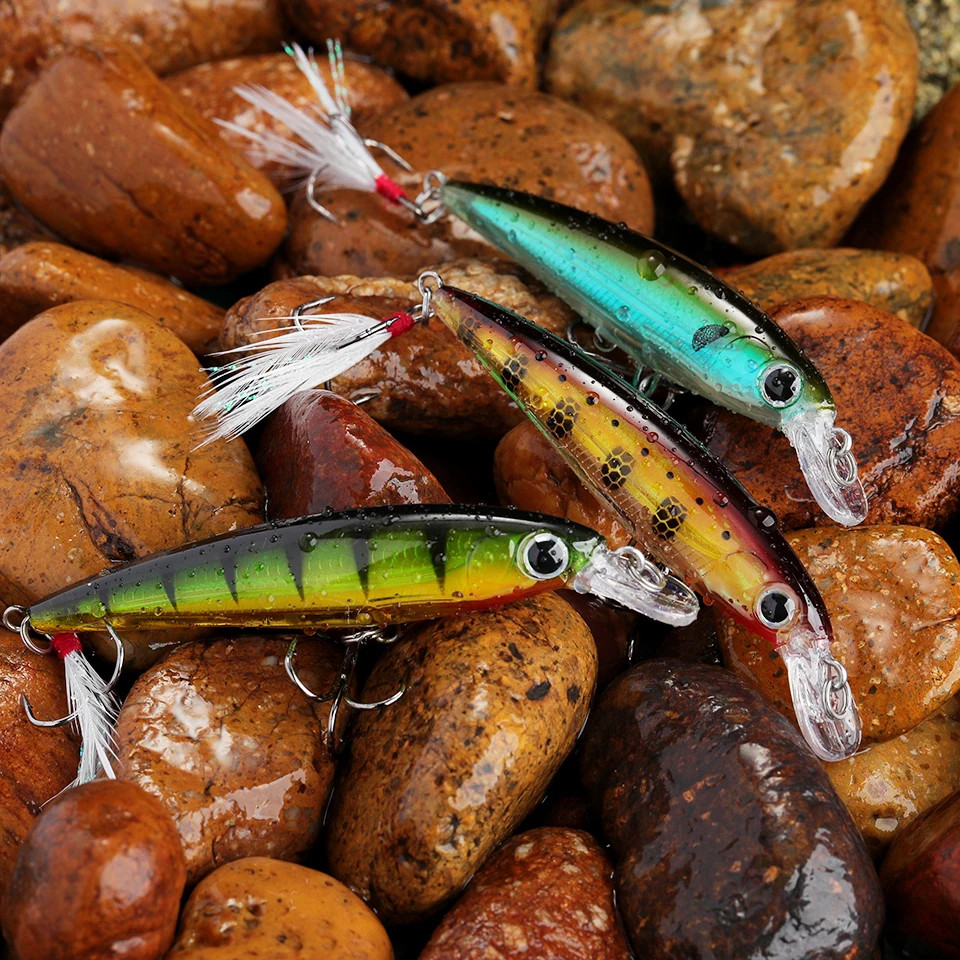 Señuelo instalado en una caña de pesca ligera