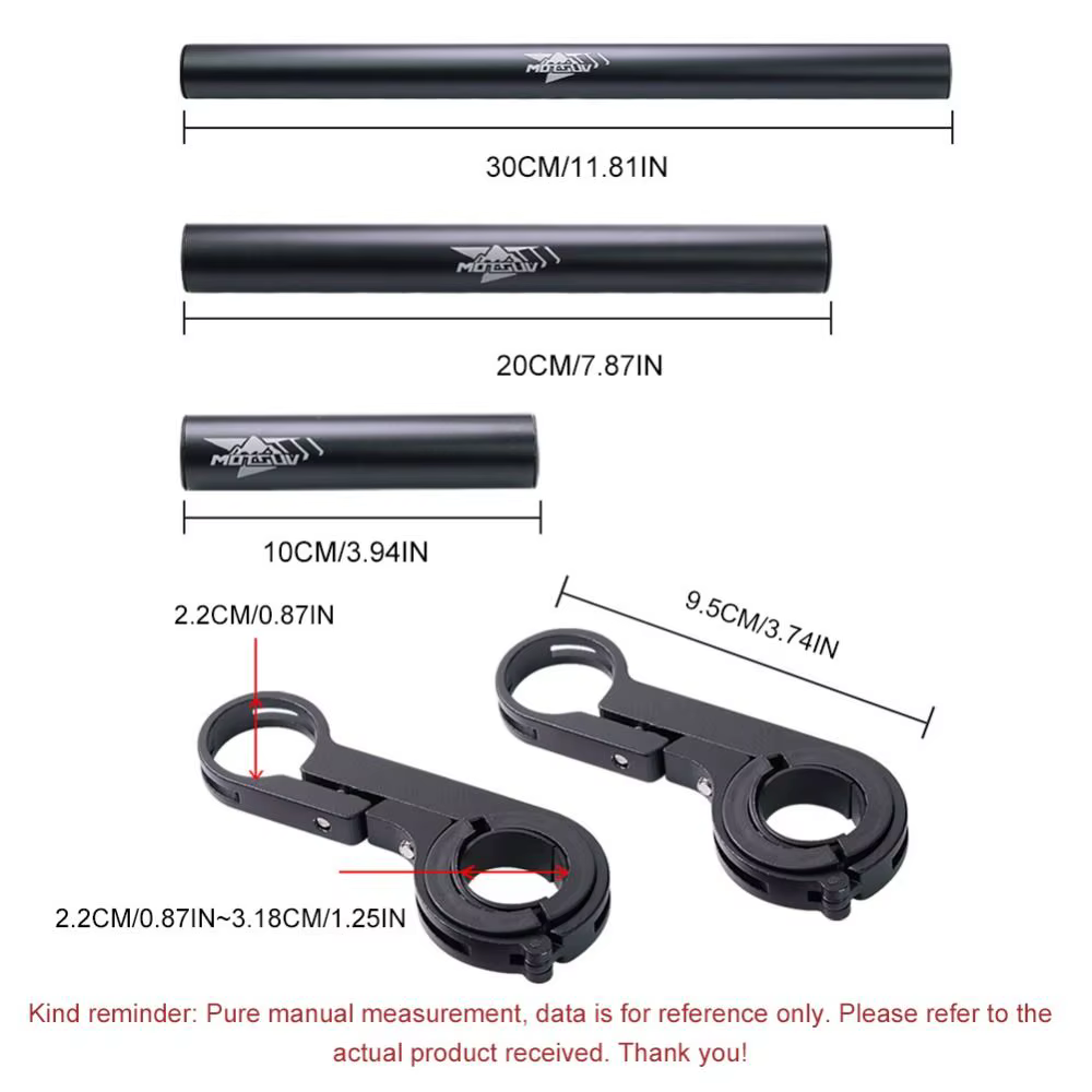 Soporte Extensión Manillar para Lámpara de Pesca en Aluminio