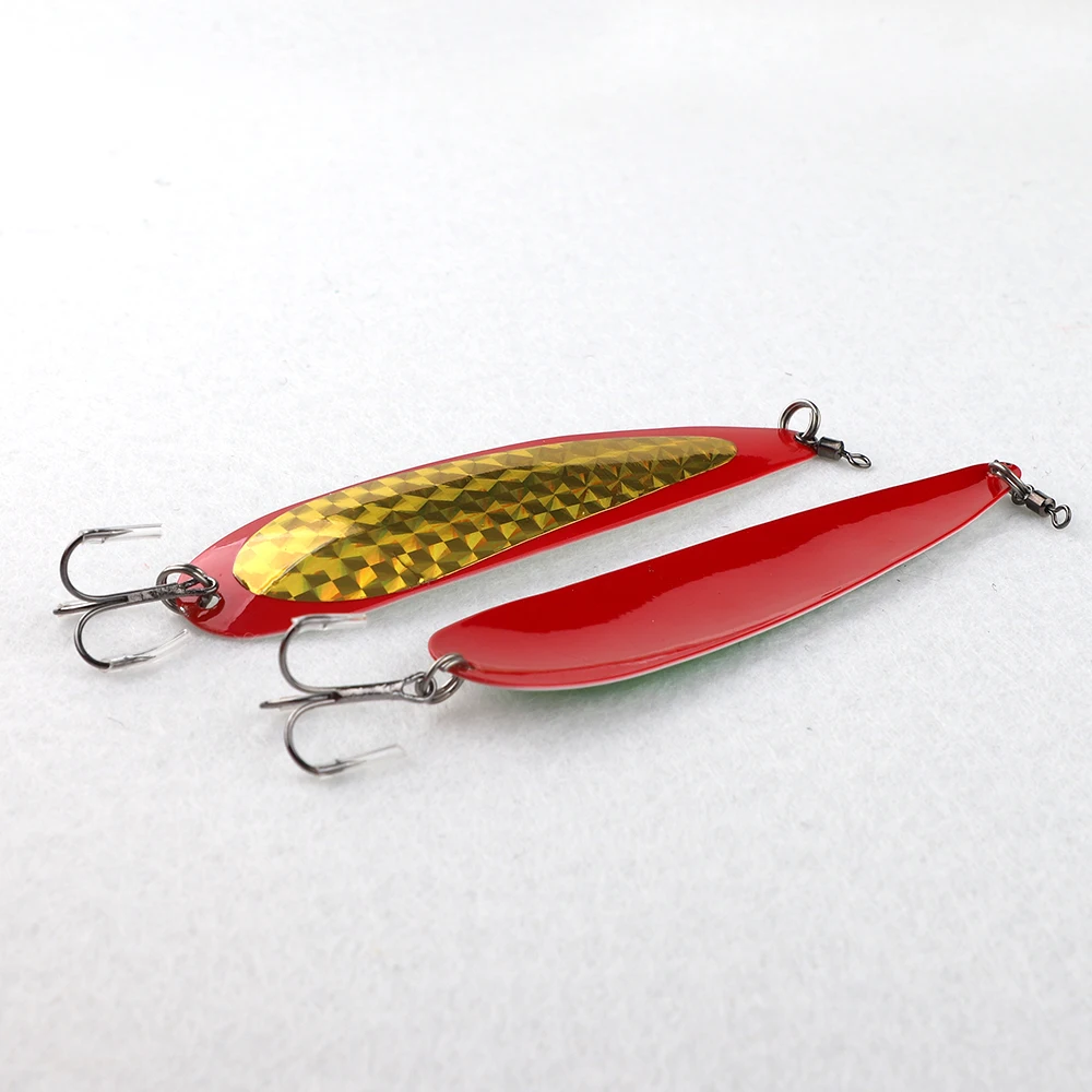 FishingFans Señuelo metálico de salmón con destorcedor y flasher