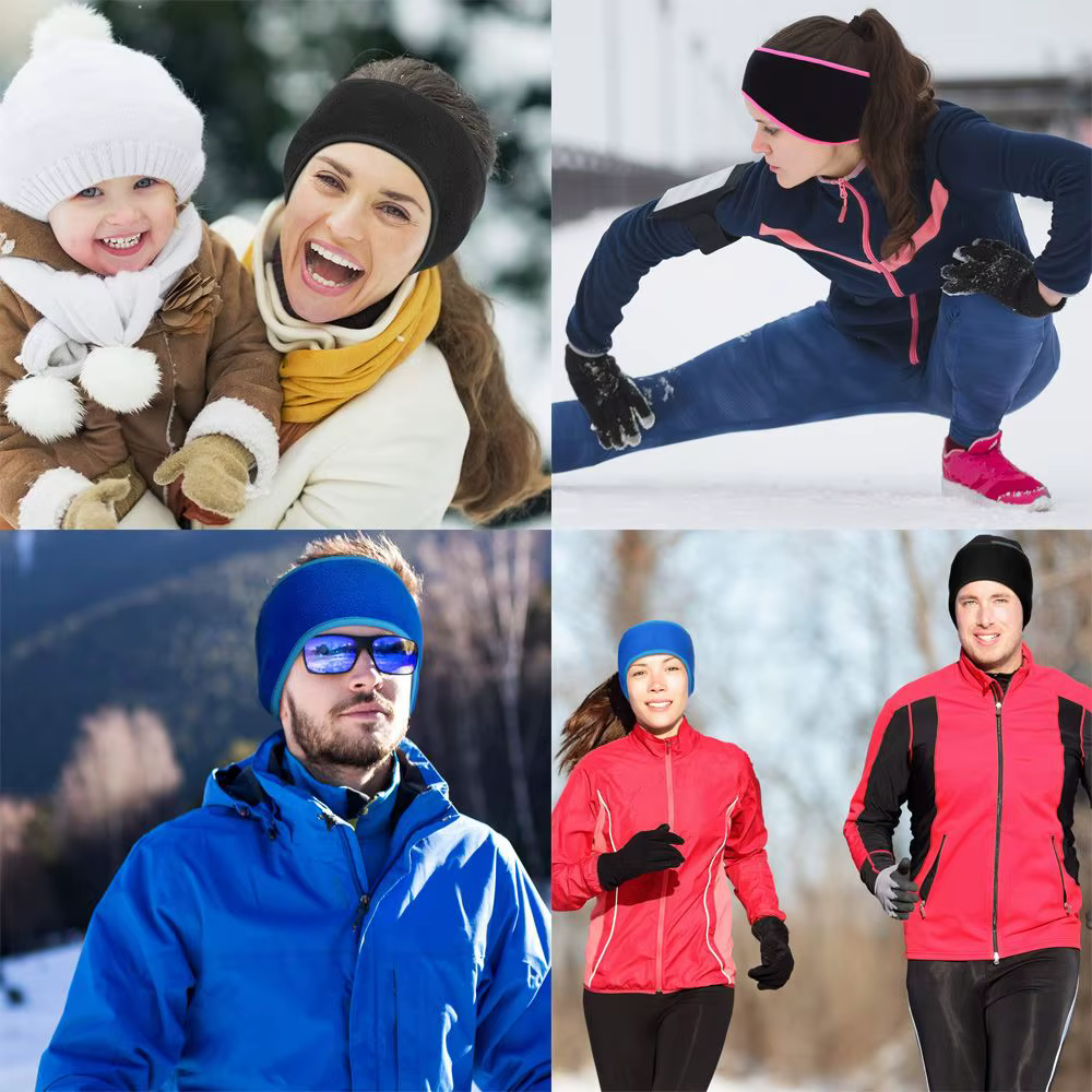 Orejeras de lana unisex: diadema de invierno para correr y esquiar - imagen 4