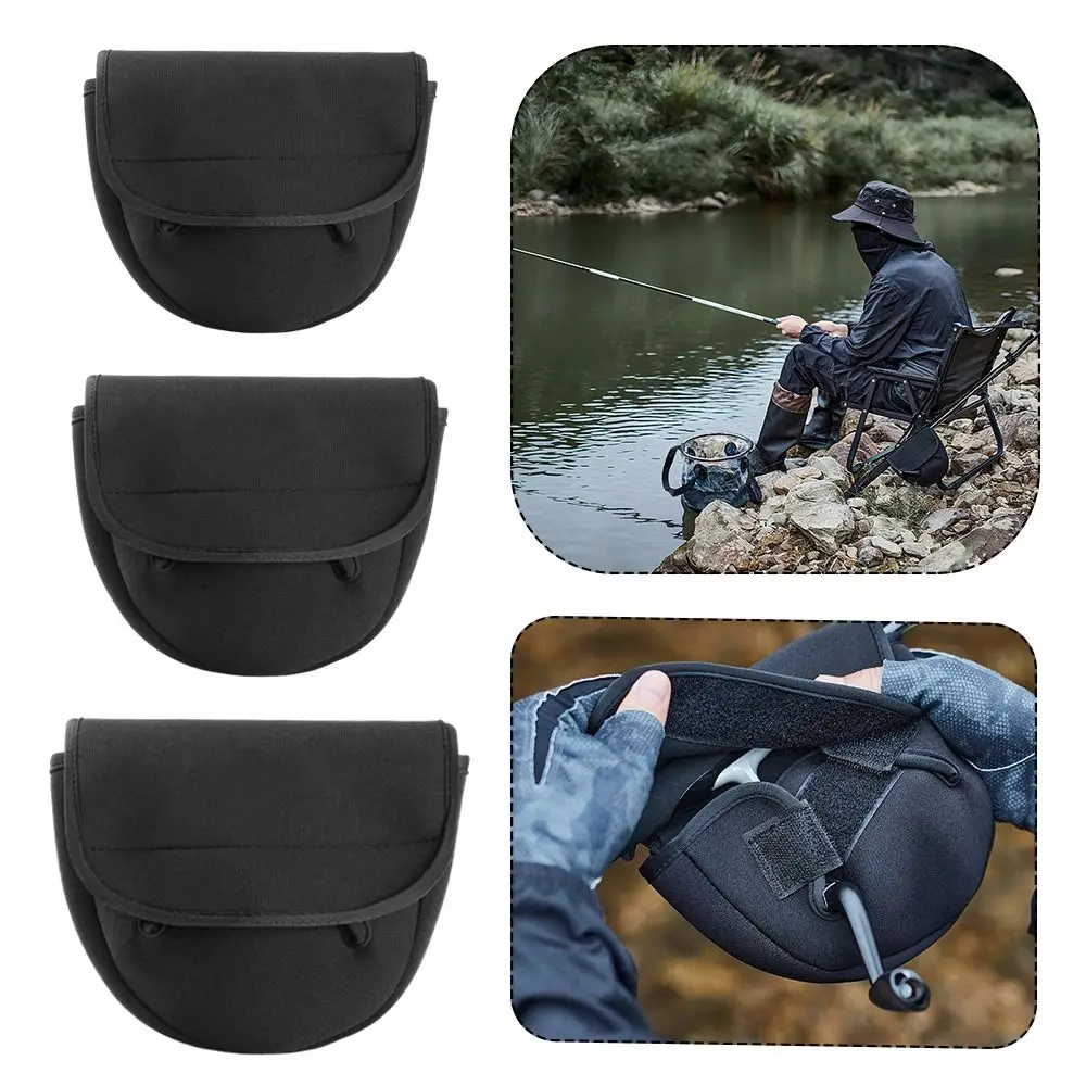 Bolsa para carretes de pesca negra, estuche a prueba de golpes - imagen 5
