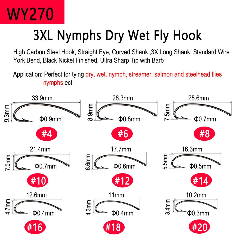 Bimoo Anzuelo Fly Tying Púas Carbono para Trucha - imagen 3