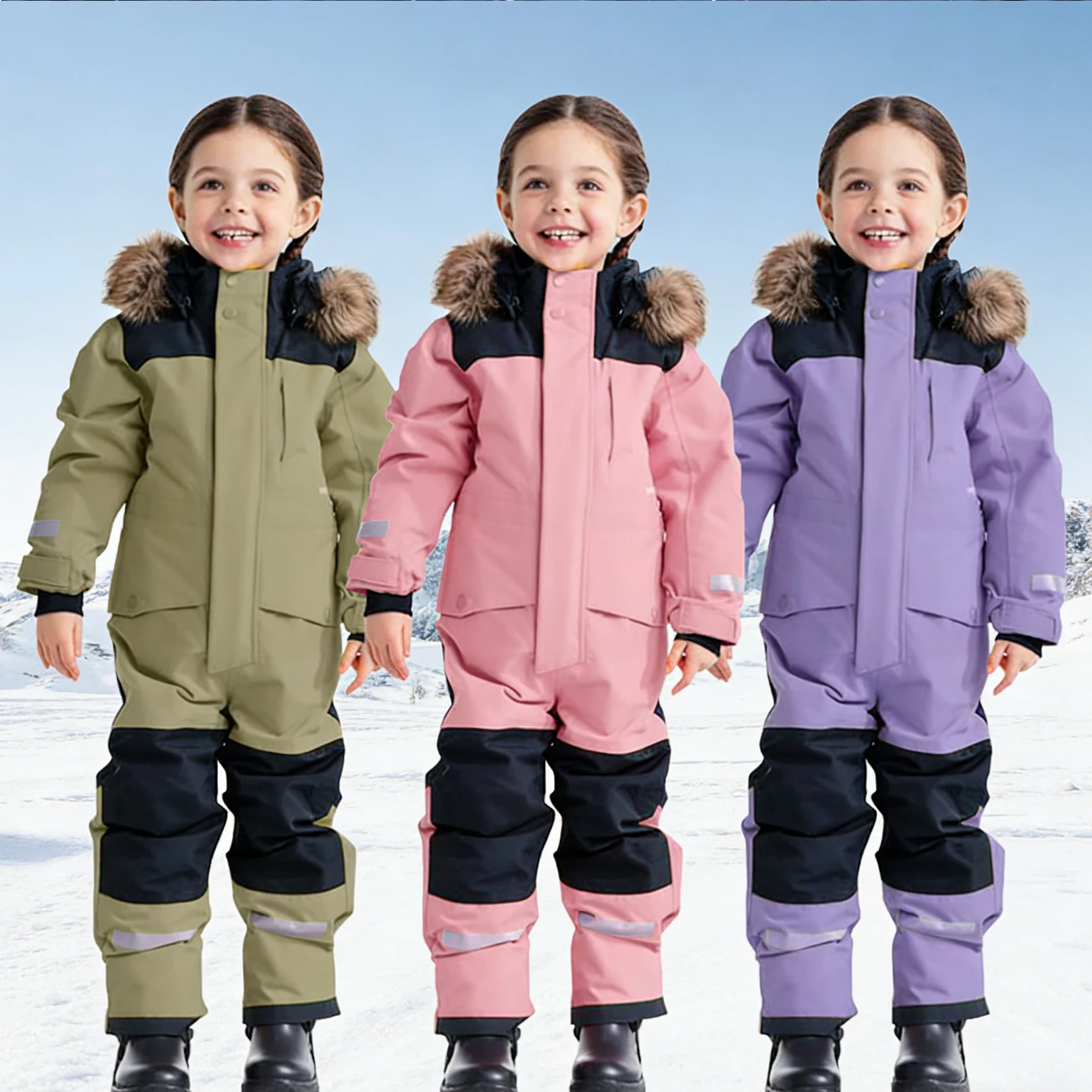 Traje de snowboard infantil resistente al viento y cálido - imagen 2