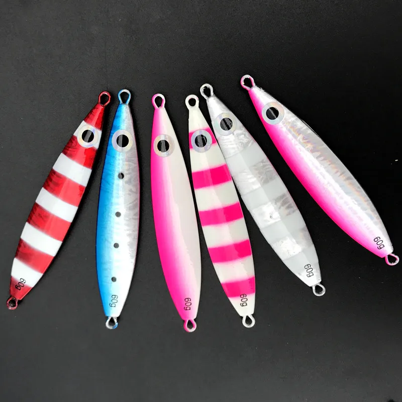 Señuelo de pesca WLDSLURE luminoso que brilla en la oscuridad para pesca costera