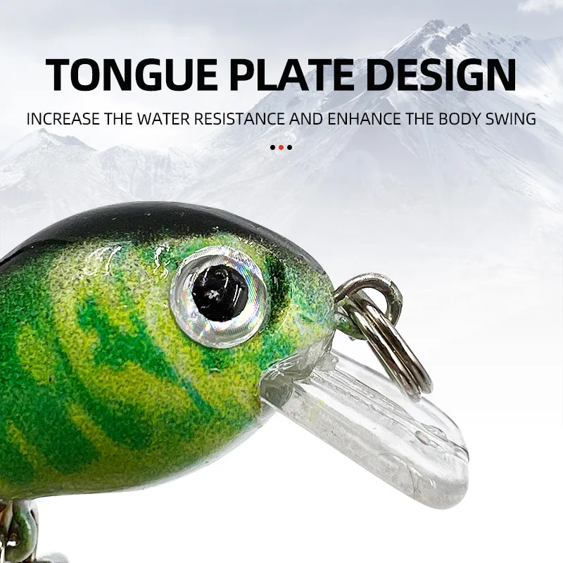 ShareShark Señuelo Micro Minnow con lengüeta larga y anzuelo simple