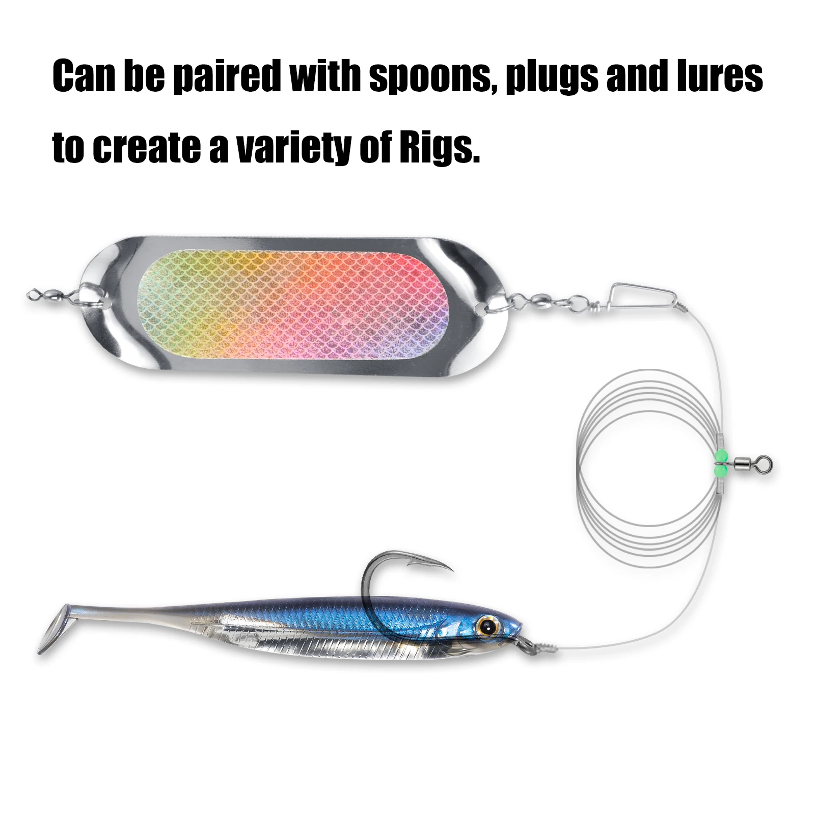 Señuelo Metal Jig Dodger Flasher para trolling surf lanzado lubina - imagen 3