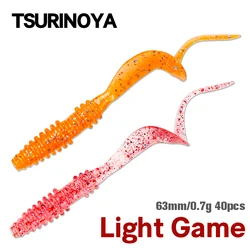 TSURINOYA Grub 63mm 0,7g Swimbait – Vinilo para lubina