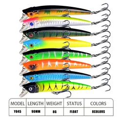 Thritop Minnow flotante 95mm 8g – Señuelo duro para pesca