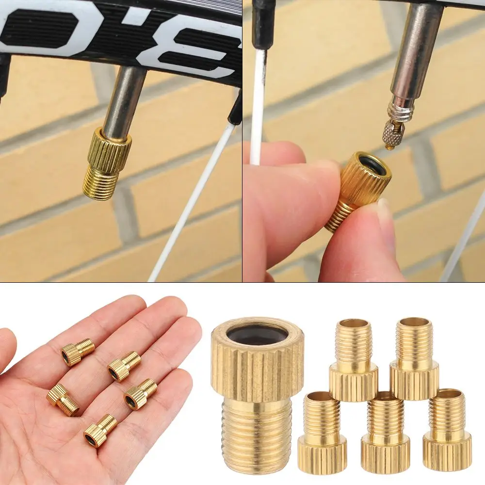 Adaptador válvula bicicleta Presta a Schrader conector bomba - imagen 4