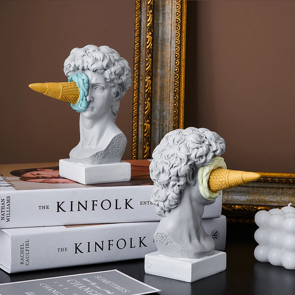 Figura nórdica moderna de David para escritorio y hogar pesca