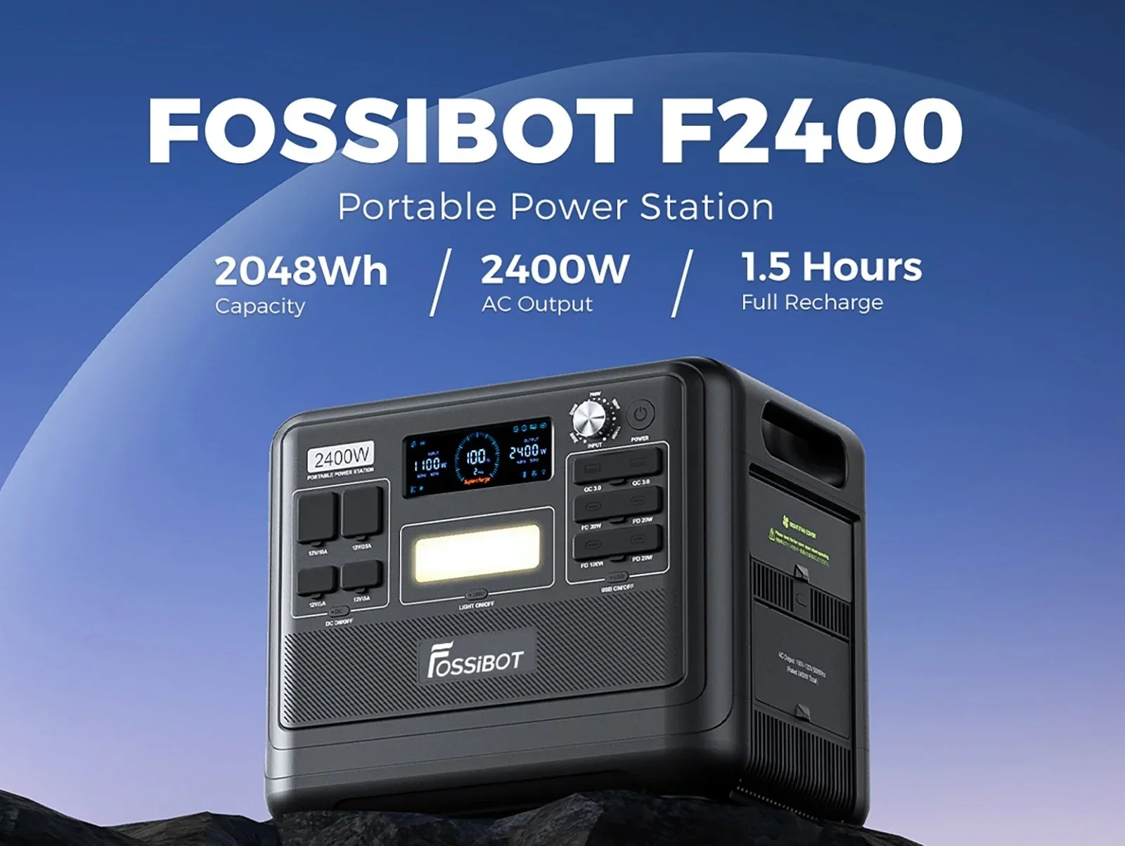 FOSSiBOT estación de energía portátil LiFePO4 – respaldo solar - imagen 2