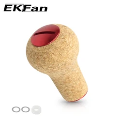 EKFan Perillas de corcho calabaza para eje 4 mm - mangos de carrete