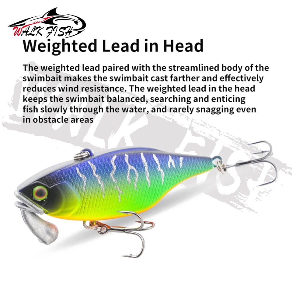 Walk Fish Testar Señuelo VIB – Jig head vibrante lance largo - imagen 2