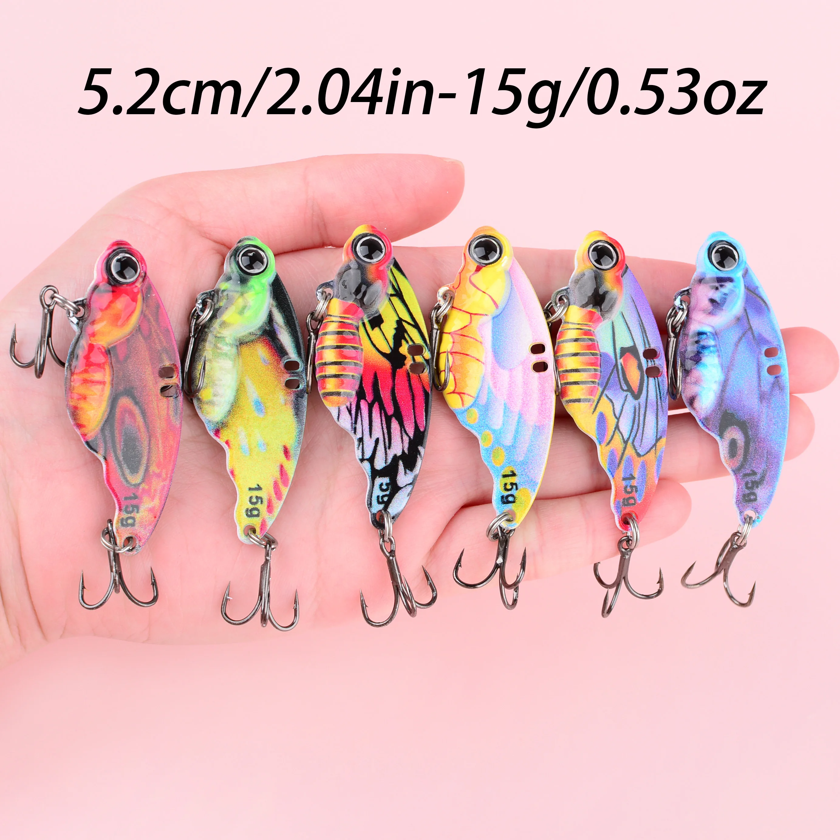 Señuelo VIB de metal con vibración tipo mariposa para lubina - imagen 2