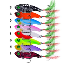Señuelo crankbait vibrador con ojos negros y verdes para lubina