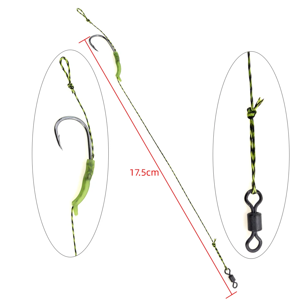 Anzuelos para carpa con tope y montaje preensamblado de boilies - imagen 2
