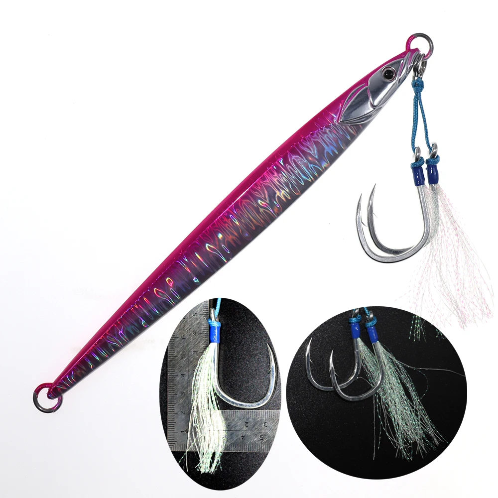 Señuelo Jigging doble gancho deslizador de sardina UV mar - imagen 4
