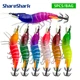 ShareShark Señuelo de camarón fluorescente con aleta cola para calamar