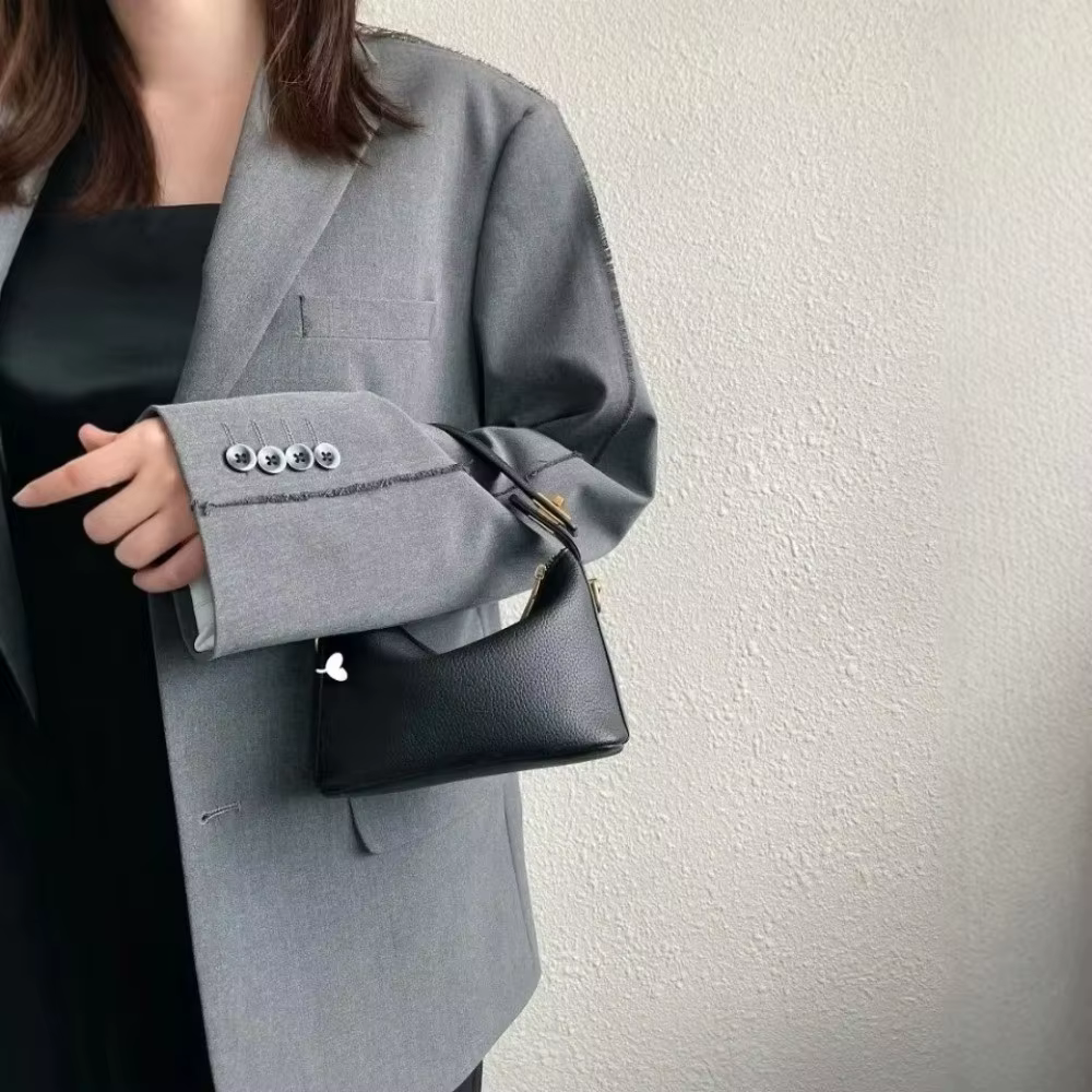 Bolso bandolera retro mujer piel suave pequeño cuadrado elegante - imagen 2