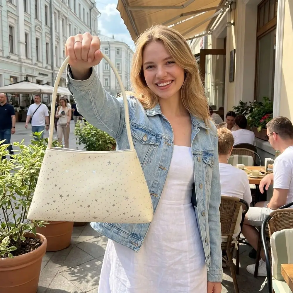 Bolso de hombro con estrellas estilo coreano, gran capacidad verano - imagen 3