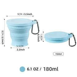 Taza Plegable de Silicona 180 ml – Retráctil para Viajes