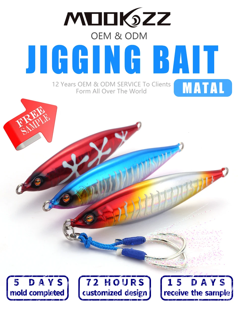 Señuelo de jigging lento MOOKZZ vista frontal