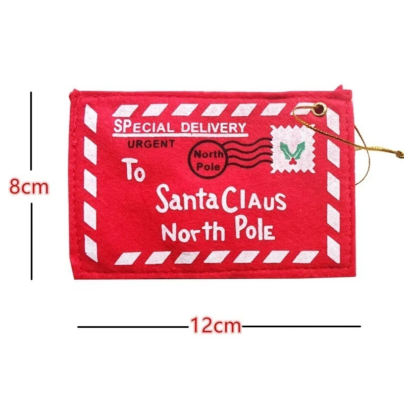 Portatarjetas navideño colgante acolchado con sobres para cartas - imagen 2