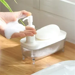 Dispensador de líquido con escurridor y soporte de jabón para cocina