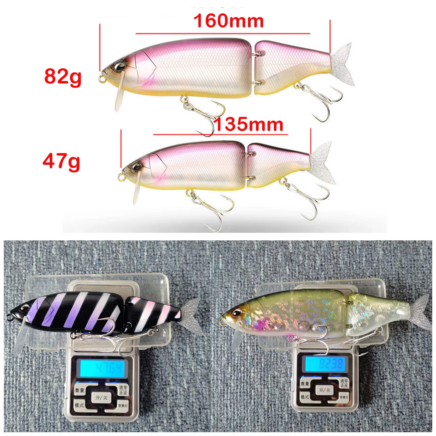 JOHNCOO Señuelo Swimbait Duro 135/160mm Articulado para Depredadores - imagen 3